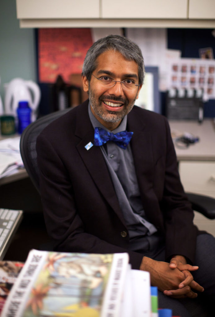 Dr. Dipesh Navsaria, associate professor of pediatrics at the University of Wisconsin-Madison is photographed in his office in Madison, Wis. on June 21, 2016. Navsaria is also the medical director of the Wisconsin branch of the national Reach Out and Read program.
