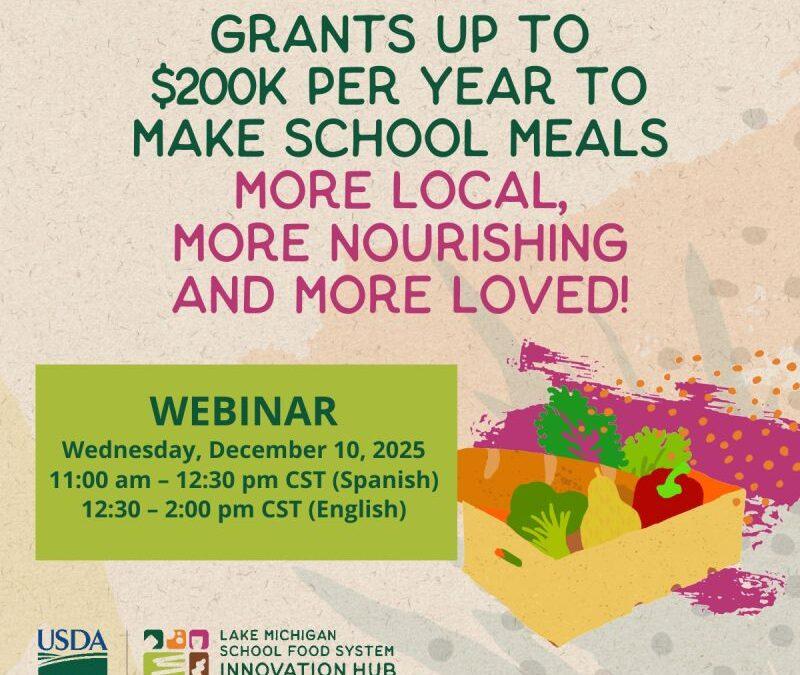 12/10: Informational Webinar on USDA Grants